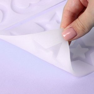 Набор форм для шоколада, 3 шт, 8 ячеек, силикон, 21x11x0,3 см, цвет прозрачный