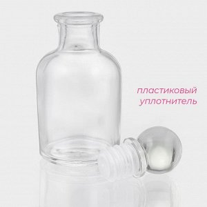 Банка для сыпучих продуктов Доляна «Классика», 60 мл, 4.4*10.3 см, стекло, прозрачная