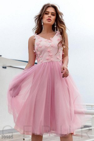 Платье с цветочным декором