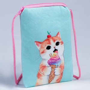 Сумка детская плюшевая «Кошечка» плоская