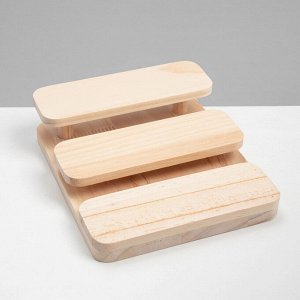 Подставка для украшений QF 3 уровня, 16,9x20x5,2, дерево, цвет светло-коричневый