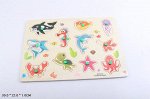 Рамка-вкладыш Морские обитатели ,30*22*1 см. (дерево)