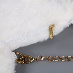 Сумка плюшевая «Мишка», белая