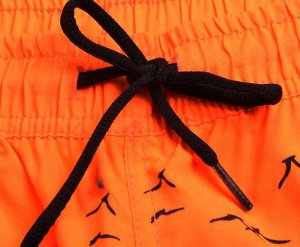Плавательные шорты с принтом,оранжевый