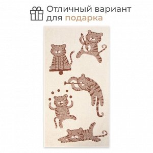 Полотенце махровое Этель «Тигрята в цирке», 50х90 см, 100% хлопок, 420 г/м2