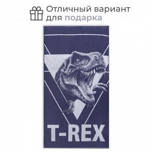 Полотенце махровое Этель T-REX, 70х130 см, 100% хлопок, 420гр/м2