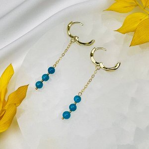 Серьги на цепочке из Апатита