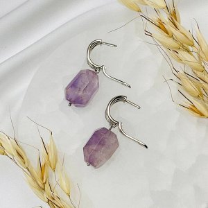 Серьги из из лавандового Аметиста