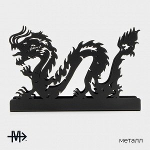 Салфетница Magistro «Дракон», 14x4x9 см, чёрная