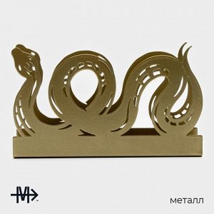 Салфетница Magistro «Змея», 14x4x8.5 см, золотая