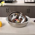 Миска из нержавеющей стали с крышкой для горячих блюд, салатов, на кухню, в поход, пикник, 31 см