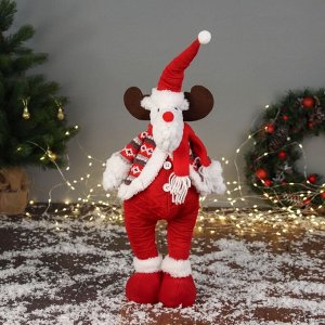 Игрушка мягкая «Олень-пузатик» стоит, 12x40 см, красный