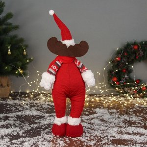 Игрушка мягкая «Олень-пузатик» стоит, 12x40 см, красный