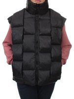2853 BLACK Жилет утепленный женский (80% пух, 20% холлоффайбер)