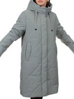 1132 GRAY Пальто зимнее облегченное женское (холлофайбер 150 гр.) размер 56