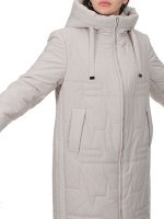 1073 LT. BEIGE Пальто зимнее облегченное женское (холлофайбер 150 гр.) размер 50