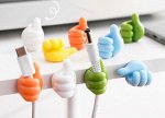 Мини держатель для проводом самоклеющиеся (10шт)