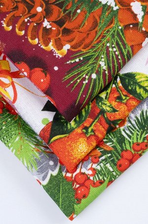 Набор полотенец из рогожки с петельками 3 шт Happy Fox Home