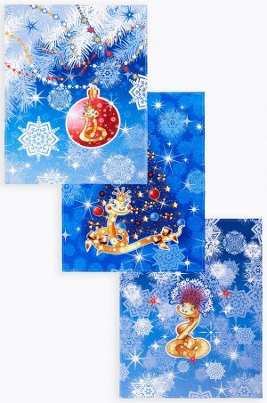 Набор полотенец из рогожки с петельками 3 шт Happy Fox Home
