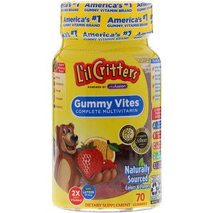 L'iCritters, Gummy Vites Complete 70 мультивитаминных жевательных конфет.