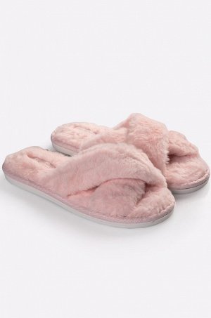 Женские меховые открытые тапочки Happy Fox Home