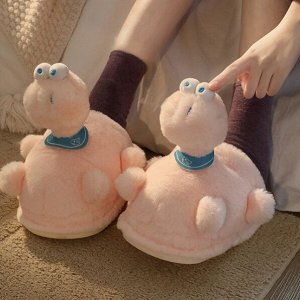 Теплые  тапочки с героями мультфильмов, розовые