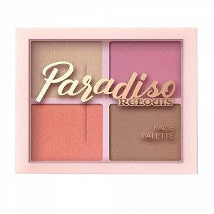 Палетка для макияжа лица "Paradiso Sun" (хайлайтер, румяна, бронзер)