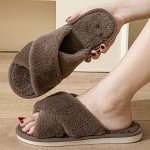 Мягкие тапочки в корейском стиле, коричневые