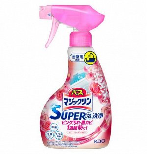 KAO Жидкость чистящая для ванны "Magiсclean" (предотвращающая образование розовой и чёрной плесени, с антибактериальным эффектом, аромат розы) 350 мл