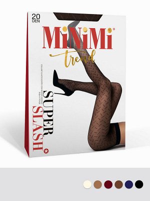 SLASH 20 (MINIMI) колготки c рисунком в виде диагональной полоски