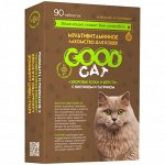 GOOD CAT Мультивитаминное лакомcтво для Кошек &quot;ЗДОРОВЬЕ КОЖИ И ШЕРСТИ&quot; 90 таб. (ш/б=6шт.)