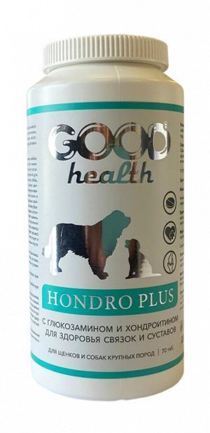 GOOD HEALTH мультивитаминный комплекс для щенков и собак с глюкозамином и хондроитином для здоровья связок и суставов, 70 таб 1/12