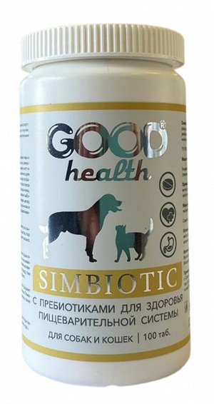 GOOD HEALTH мультивитаминный комплекс для кошек и собак с пребиотиками для  пищеварения, 100таб 1/28