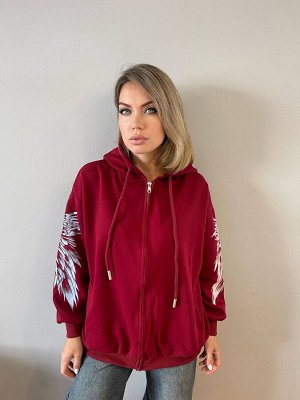 Толстовка на молнии с капюшоном