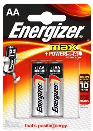 ENERGIZER MAX Набор батареек E9 AA BP 2 RU, 2шт., пальчик.  E300157000