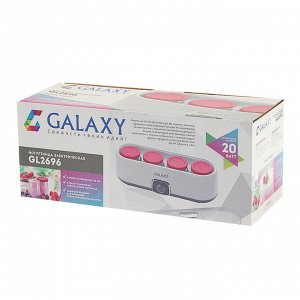 Йогуртница Galaxy GL 2696, 20 Вт, 0.72 л, 4 стекл. емкости с крышками