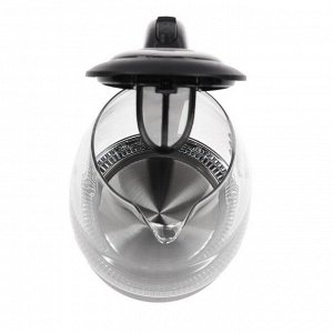 Чайник электрический Centek CT-0042, стекло, 1.8 л, 2200 Вт, подсветка, черный