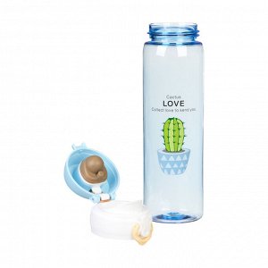 Бутылка для воды Cactus Love, 500 мл, 22x6 см