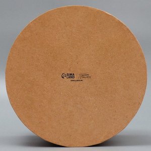 Коробка подарочная круглая «Новогодняя ботаника», 14.5x22.5 см