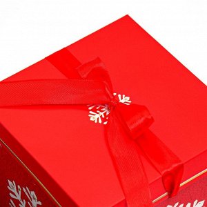Коробка подарочная новогодняя складная «Снежинка» 15x15x15 см