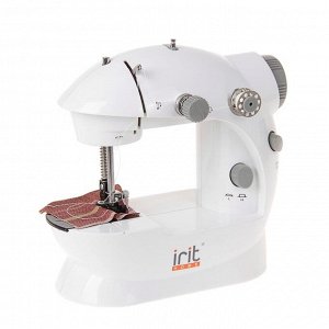 Швейная машина Irit IRP-01, 19 Вт, полуавтомат, от батареек/сети, бело-серая