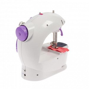 Швейная машинка LuazON LSH-03, 6 Вт, полуавтомат, 2 скорости, 4xАА или 220 В, белая