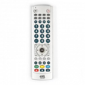 Пульт ДУ GAL LM-P003, для ТВ, Ресиверов, и т.д., 49 кнопок, универсальный, серый