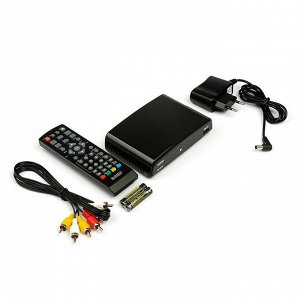Приставка для цифрового ТВ "Эфир" HD-515, FullHD, DVB-T2, HDMI, RCA, USB, черная