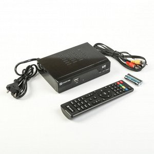 Приставка для цифрового ТВ Digifors HD 70, FullHD, DVB-T2, дисплей, HDMI, RCA, USB, черная