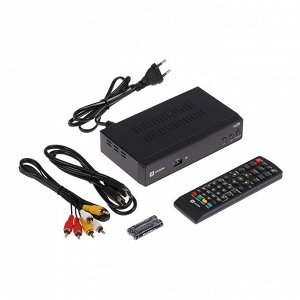 Приставка для цифрового ТВ Harper HDT2-5050, FullHD, DVB-T2, дисплей, HDMI, RCA, USB, черная
