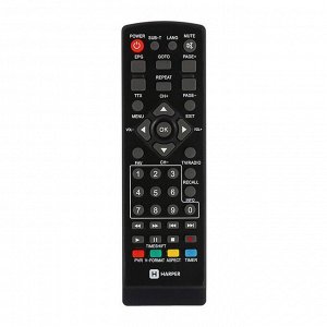 Приставка для цифрового ТВ Harper HDT2-5050, FullHD, DVB-T2, дисплей, HDMI, RCA, USB, черная