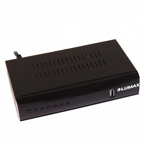 Приставка для цифрового ТВ Lumax DV4201HD, FullHD, DVB-T2/C, дисплей, HDMI, RCA, USB, черная