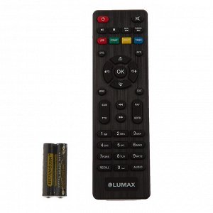 Приставка для цифрового ТВ Lumax DV4201HD, FullHD, DVB-T2/C, дисплей, HDMI, RCA, USB, черная
