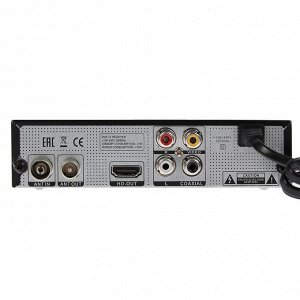Приставка для цифрового ТВ Selenga + Антенна, комплект, FullHD,DVB-T2/C,дисплей,HDMI,RCA,USB
